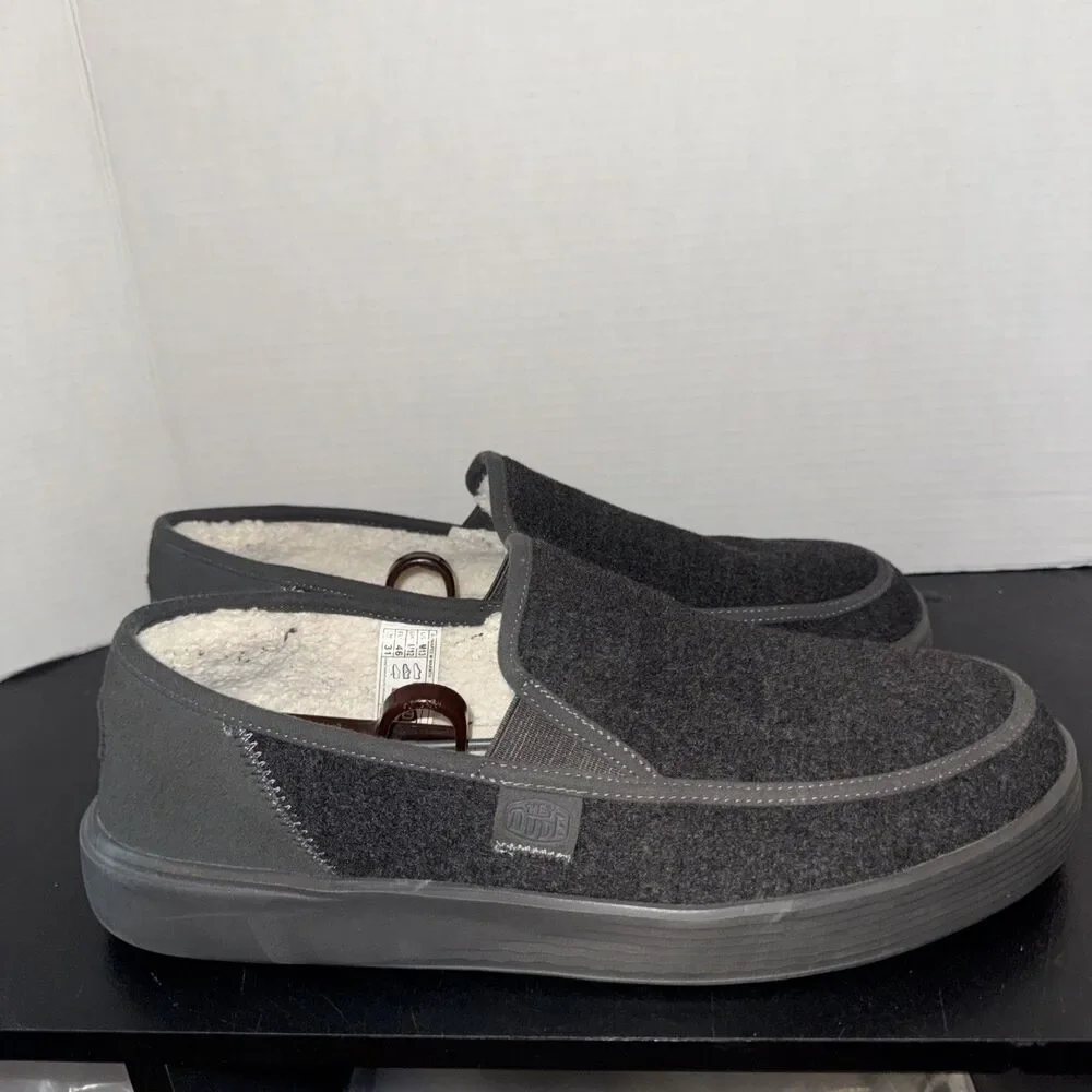 HEY DUDE - Men's Sunapee Warmth Slipper Shoes - Black - Size 13